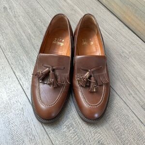 Arfango Firenze Brown Leather Tassel Loafers size 39 1/2
